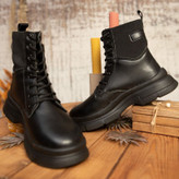 بوت قهوه ای ساق دار